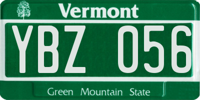 VT license plate YBZ056