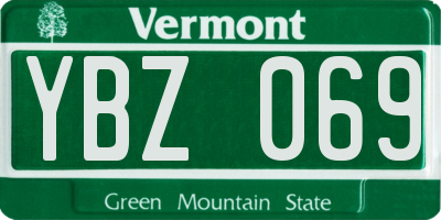 VT license plate YBZ069