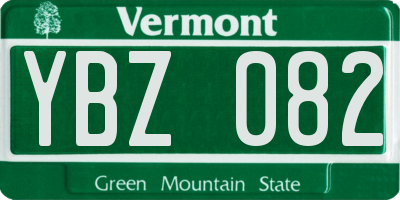 VT license plate YBZ082