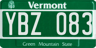 VT license plate YBZ083