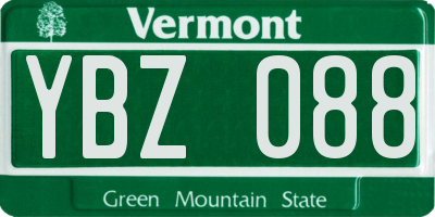 VT license plate YBZ088