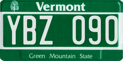VT license plate YBZ090