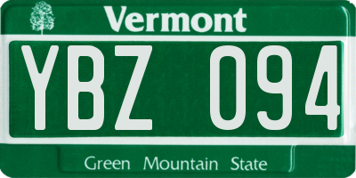 VT license plate YBZ094