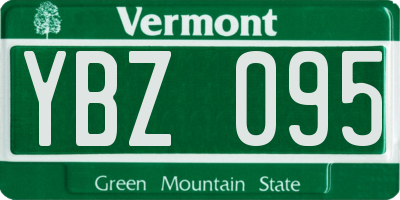 VT license plate YBZ095