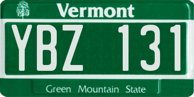 VT license plate YBZ131