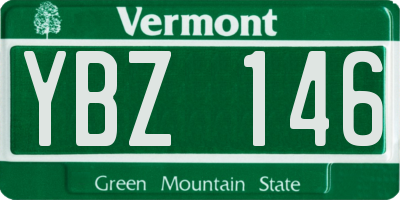 VT license plate YBZ146