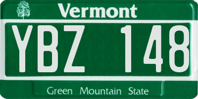 VT license plate YBZ148