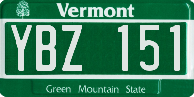 VT license plate YBZ151