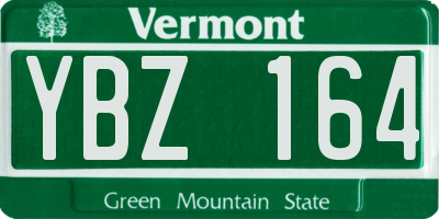 VT license plate YBZ164