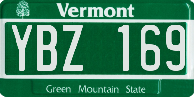 VT license plate YBZ169