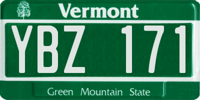 VT license plate YBZ171