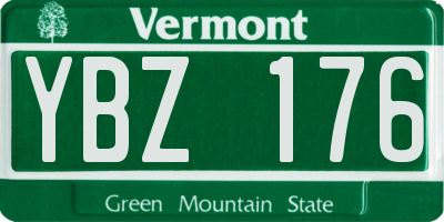 VT license plate YBZ176
