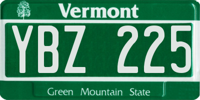 VT license plate YBZ225