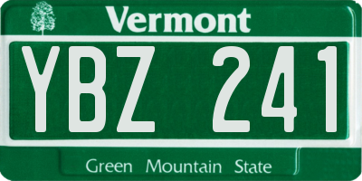 VT license plate YBZ241
