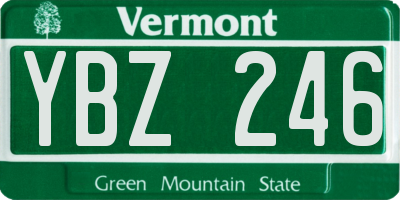 VT license plate YBZ246