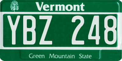 VT license plate YBZ248