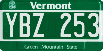 VT license plate YBZ253