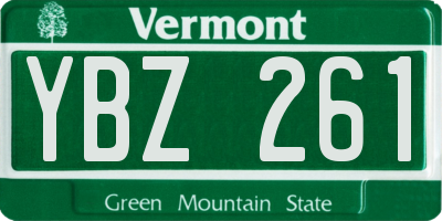 VT license plate YBZ261