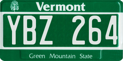 VT license plate YBZ264