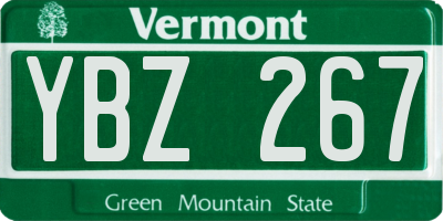 VT license plate YBZ267