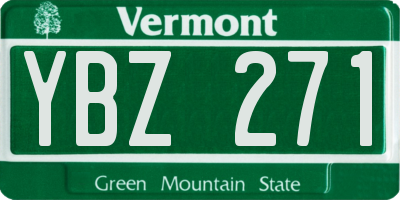 VT license plate YBZ271