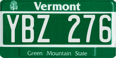 VT license plate YBZ276