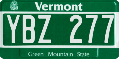 VT license plate YBZ277