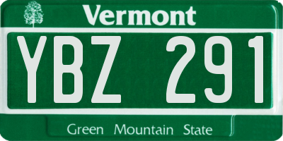 VT license plate YBZ291