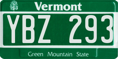 VT license plate YBZ293