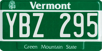 VT license plate YBZ295