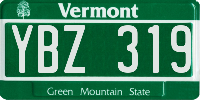 VT license plate YBZ319
