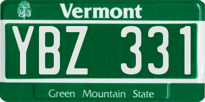 VT license plate YBZ331