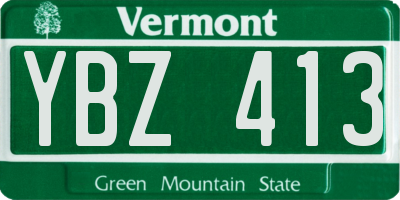 VT license plate YBZ413