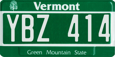 VT license plate YBZ414