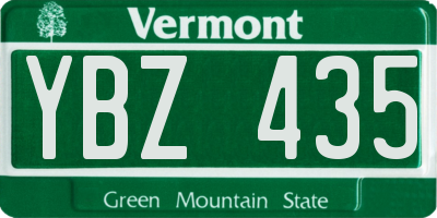 VT license plate YBZ435