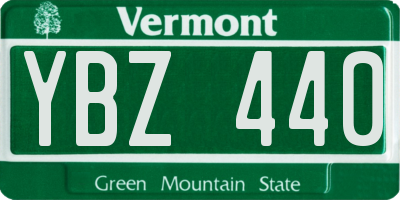 VT license plate YBZ440