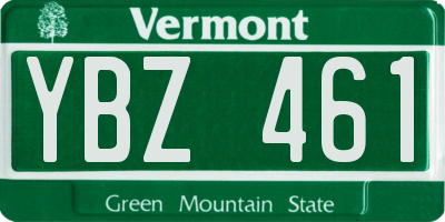 VT license plate YBZ461