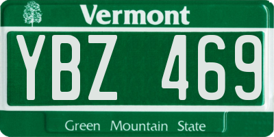 VT license plate YBZ469