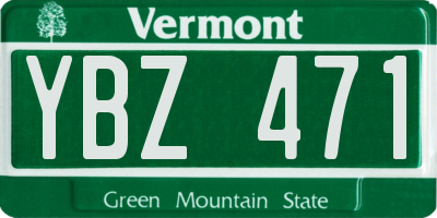 VT license plate YBZ471