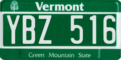VT license plate YBZ516