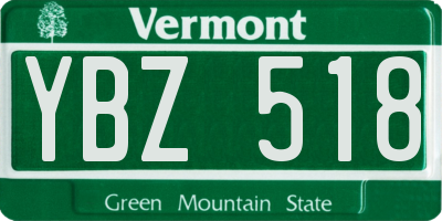 VT license plate YBZ518