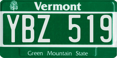 VT license plate YBZ519