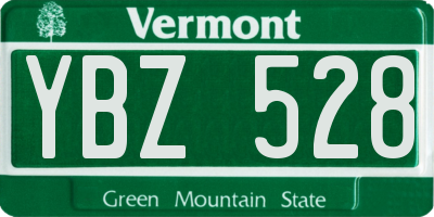 VT license plate YBZ528