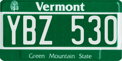 VT license plate YBZ530