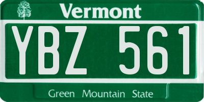 VT license plate YBZ561
