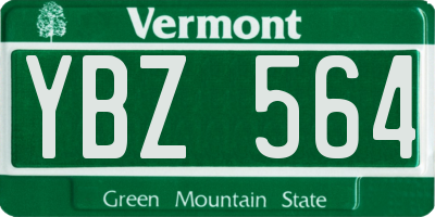 VT license plate YBZ564