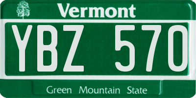 VT license plate YBZ570
