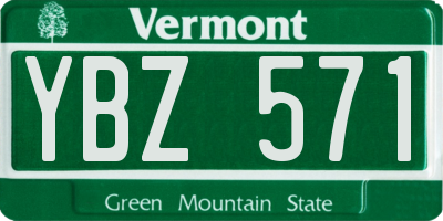 VT license plate YBZ571