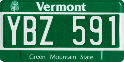 VT license plate YBZ591