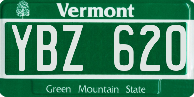 VT license plate YBZ620